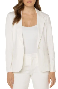 Liverpool Los Angeles Jackets-FITTED BLAZER SUPER STRETCH PONTE Vintagewhite