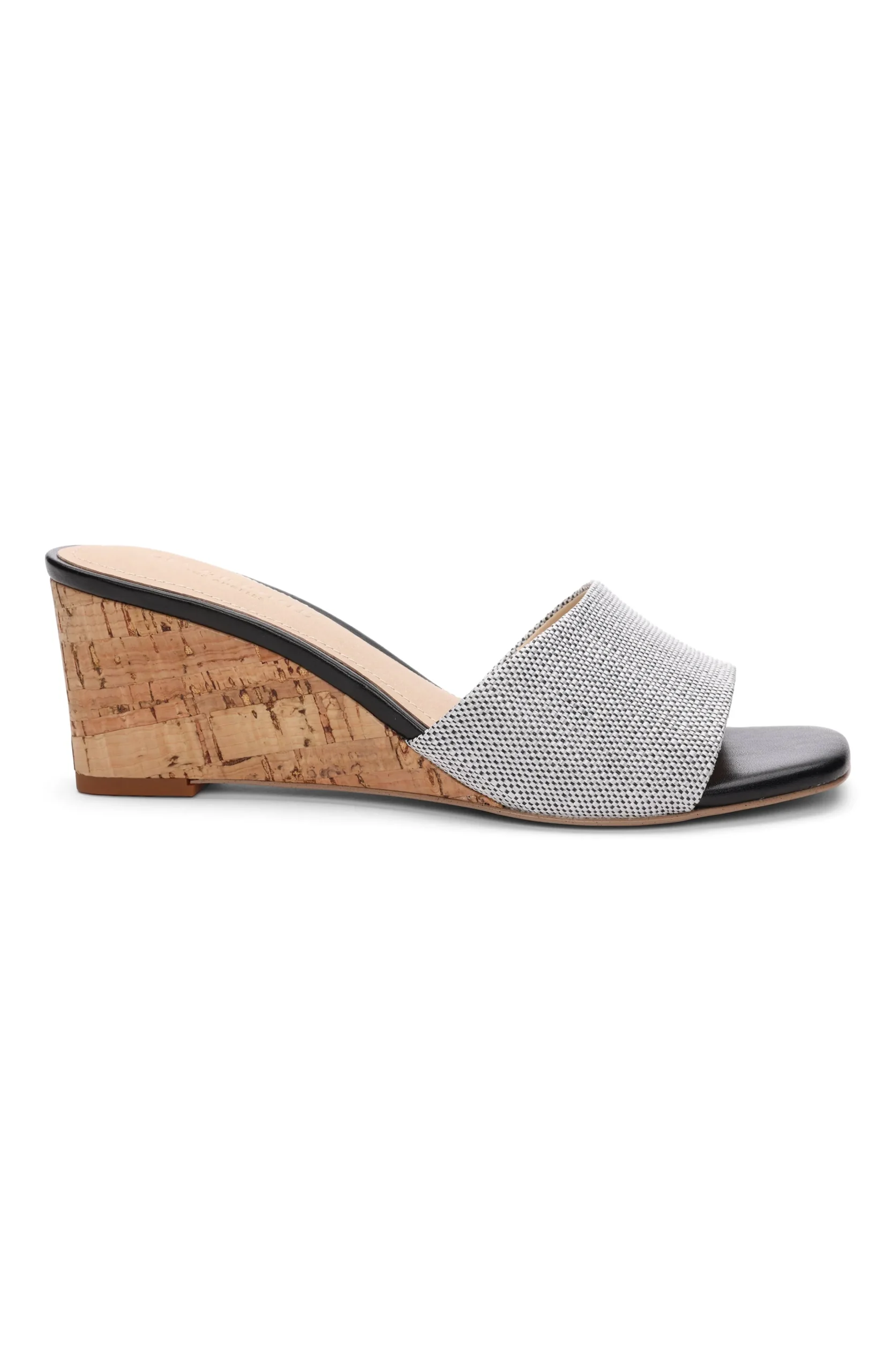 Liverpool Los Angeles Mules|Wedges & Espadrilles-FLOWERS WEDGE MULE Whiteblack