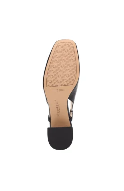 Liverpool Los Angeles Flats-GETTY SLINGBACK WITH LOGO MEDALLION Black