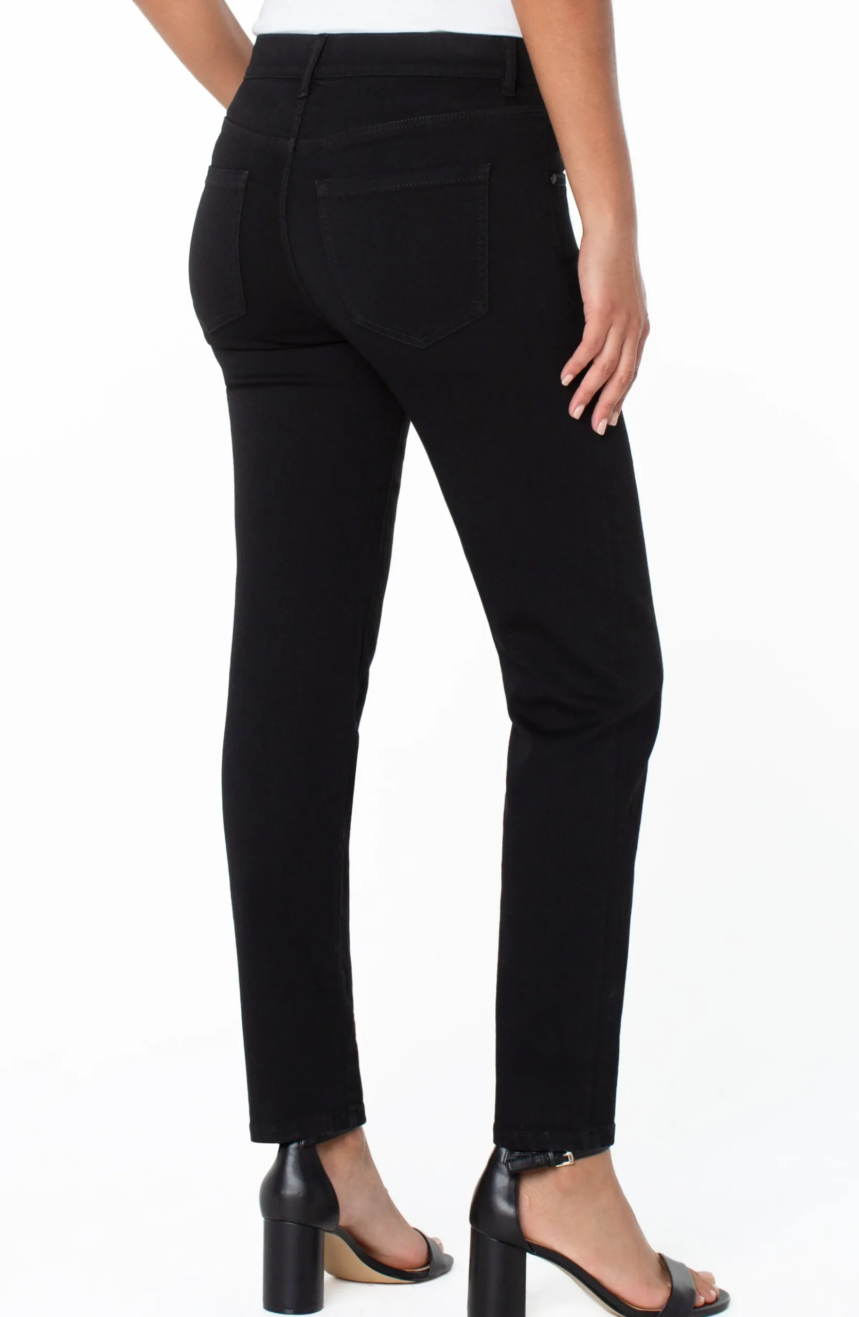 Liverpool Los Angeles Slim|Pull-On-GIA GLIDER® SLIM ECO Overdyeblack
