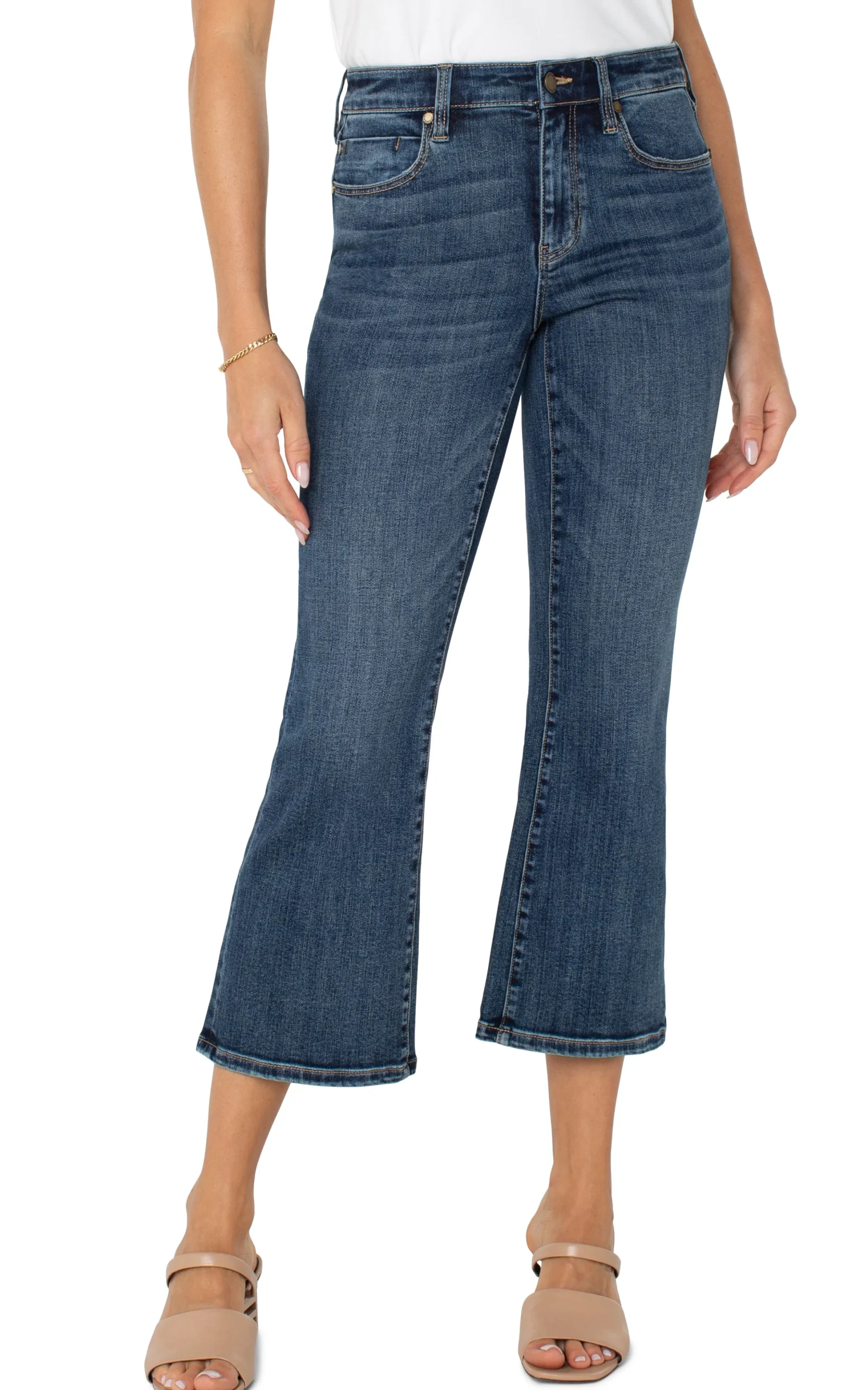 Liverpool Los Angeles Jeans|Crops-HANNAH CROP FLARE Bolsachica