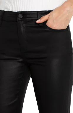 Liverpool Los Angeles Jeans|Pants-HANNAH CROP FLARE - ECO Coatedblack