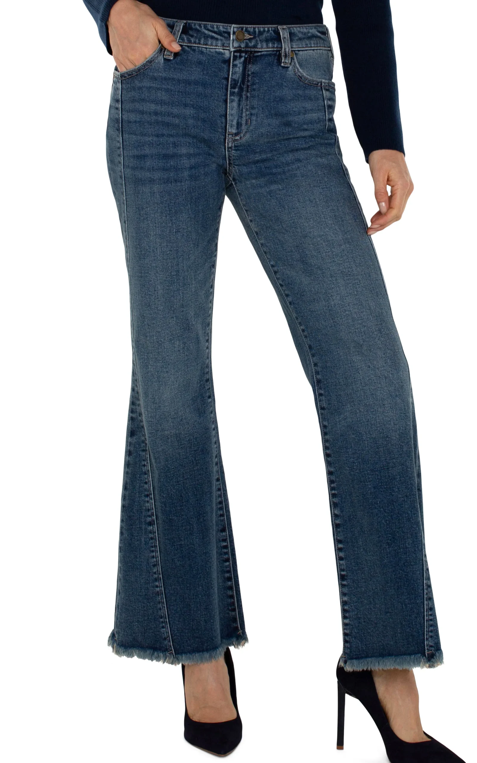 Liverpool Los Angeles Jeans|Bootcut & Flares-HANNAH FLARE WITH FRONT SEAMING Goodwell
