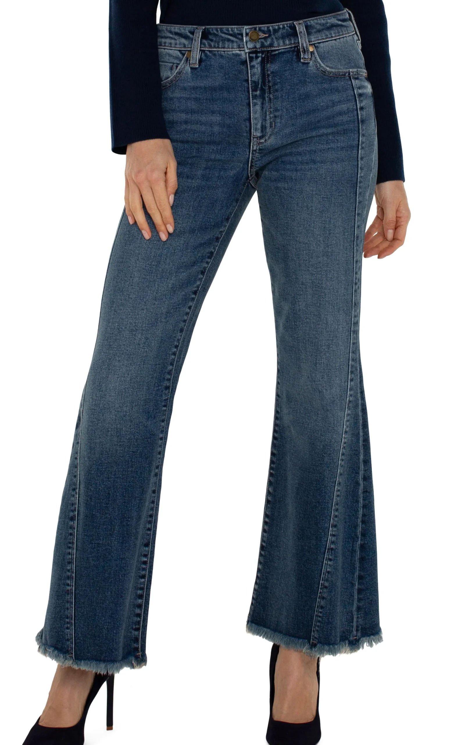 Liverpool Los Angeles Jeans|Bootcut & Flares-HANNAH FLARE WITH FRONT SEAMING Goodwell