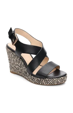 Liverpool Los Angeles Wedges & Espadrilles-HILLS ANKLE STRAP PLATFORM WEDGE Black