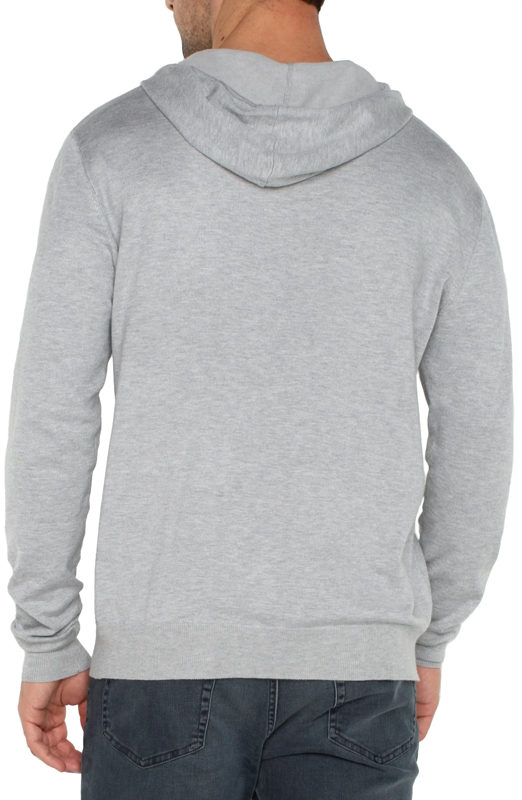 Liverpool Los Angeles Sweaters-HOODED SWEATER Heathergrey