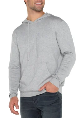 Liverpool Los Angeles Sweaters-HOODED SWEATER Heathergrey