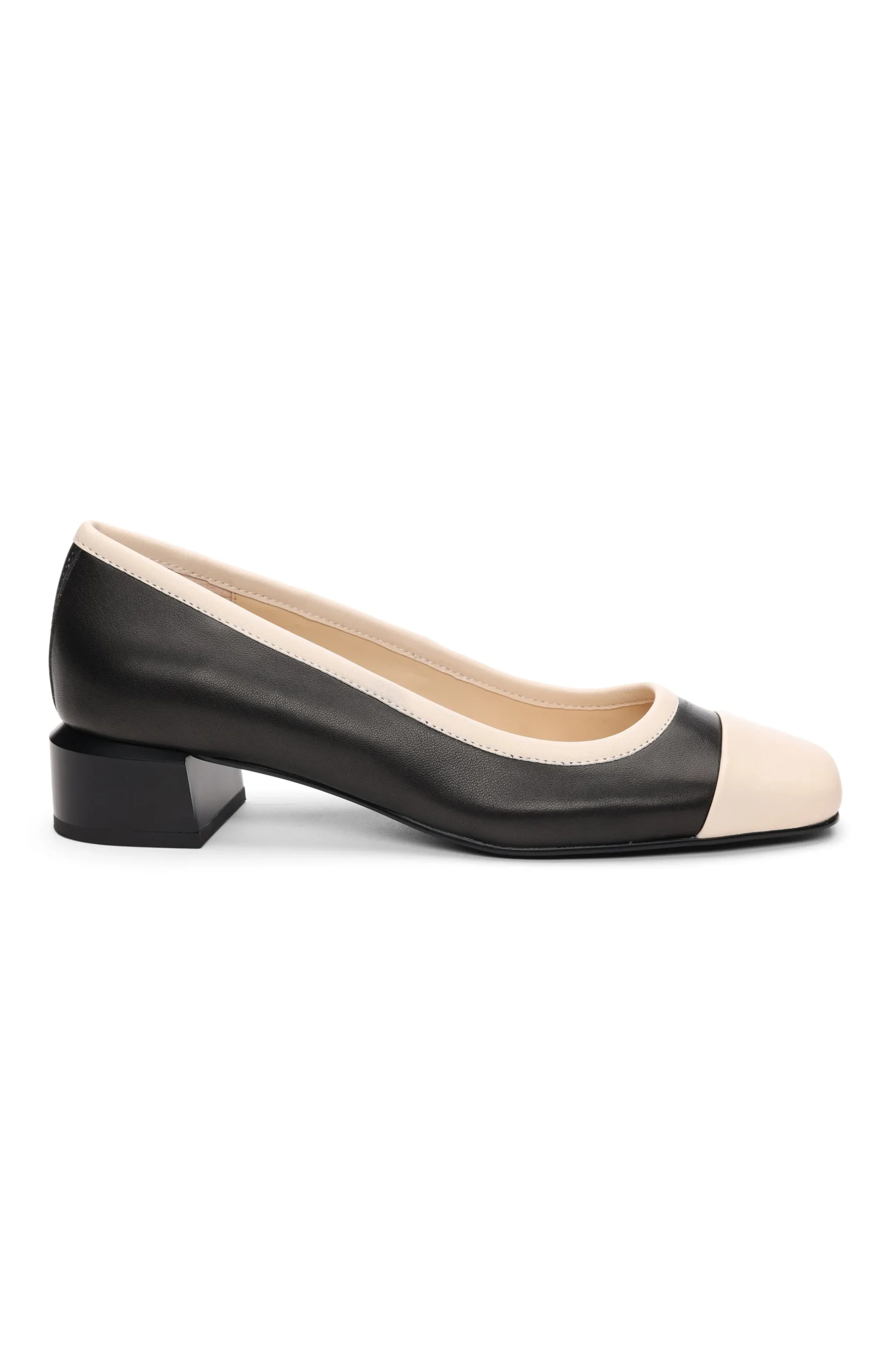 Liverpool Los Angeles Flats-IRVINE ROUNDED TOE SLIP ON WITH BLOCK HEEL Blackecru