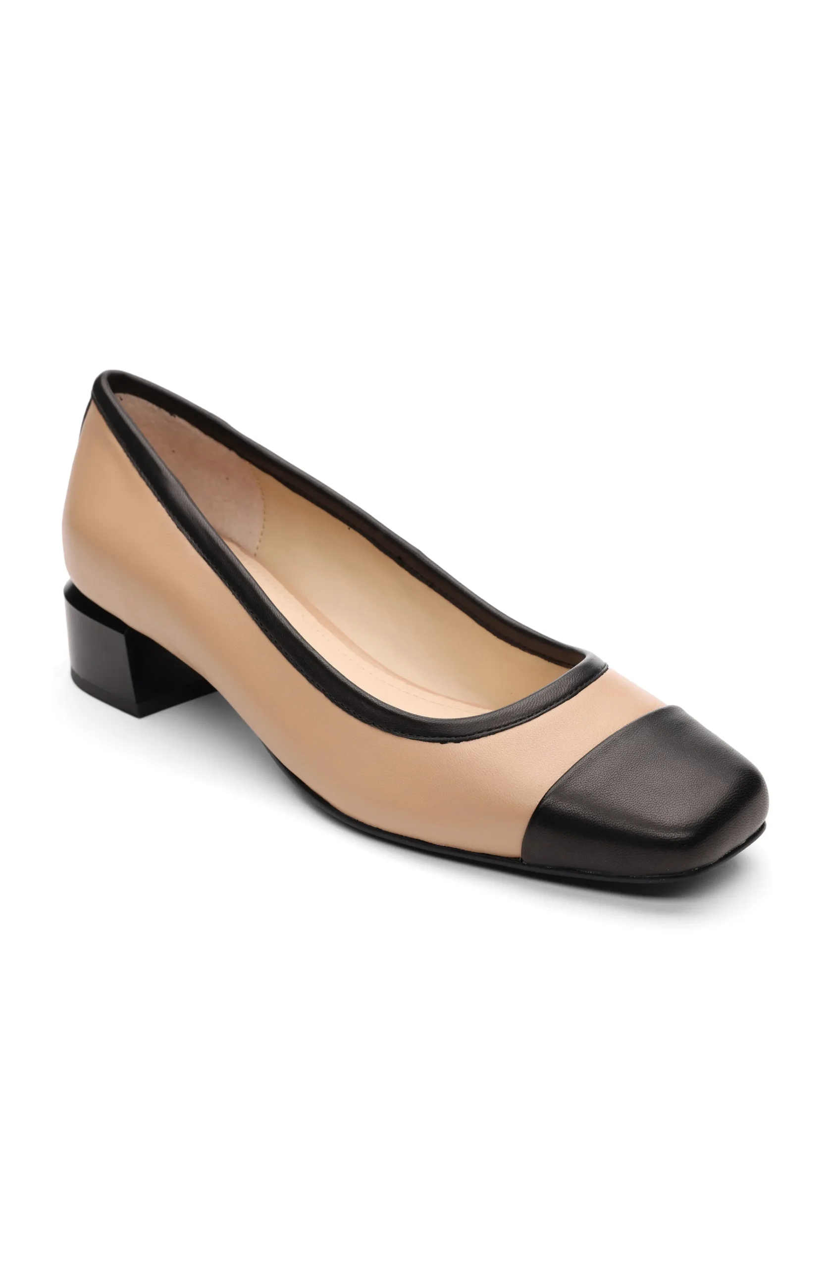 Liverpool Los Angeles Flats-IRVINE ROUNDED TOE SLIP ON WITH BLOCK HEEL Nudeblack