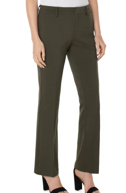 Liverpool Los Angeles Pants|Trousers-KELSEY FLARE TROUSER Olivebranch