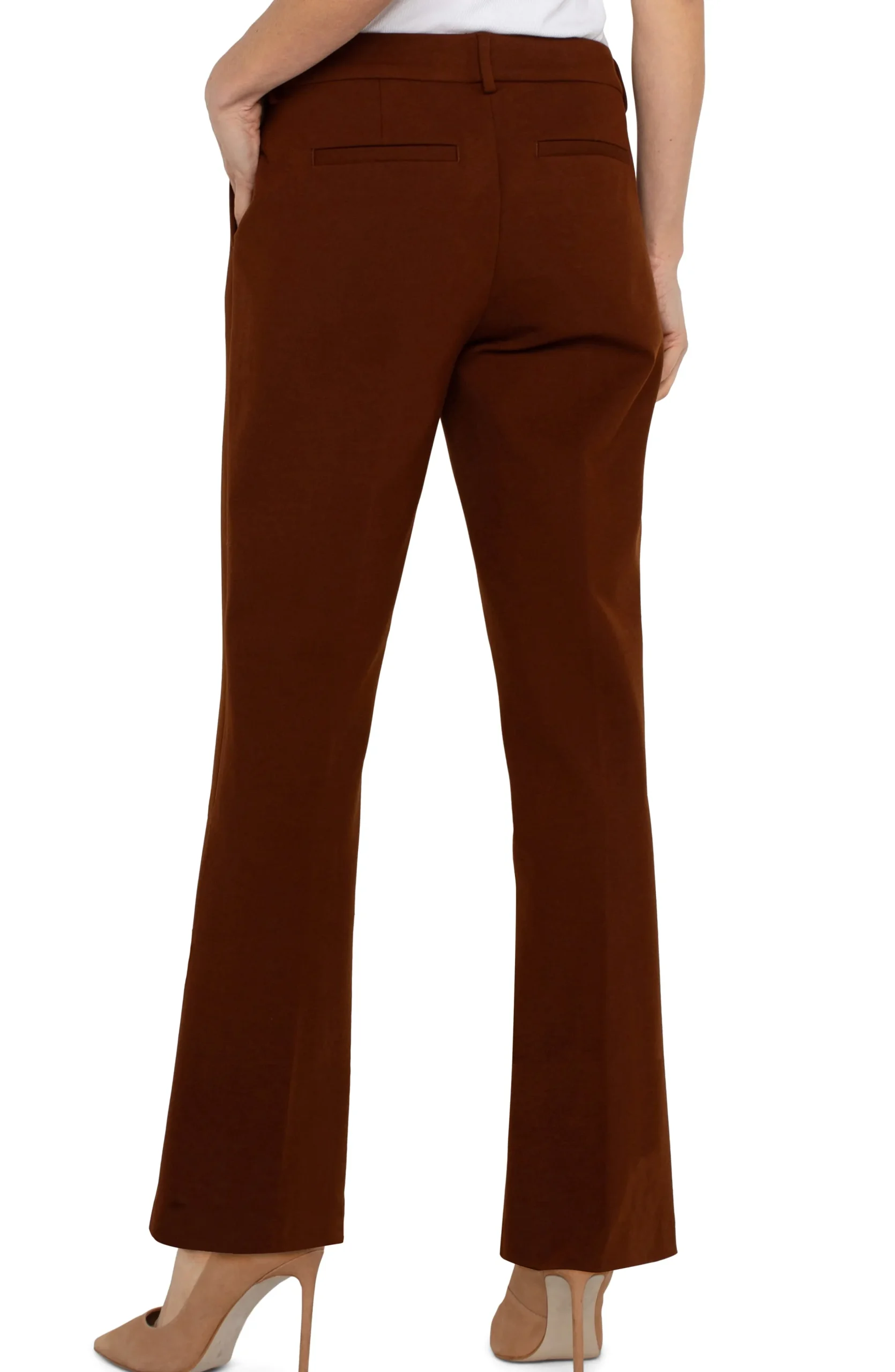 Liverpool Los Angeles Pants|Trousers-KELSEY FLARE TROUSER Richmahogany