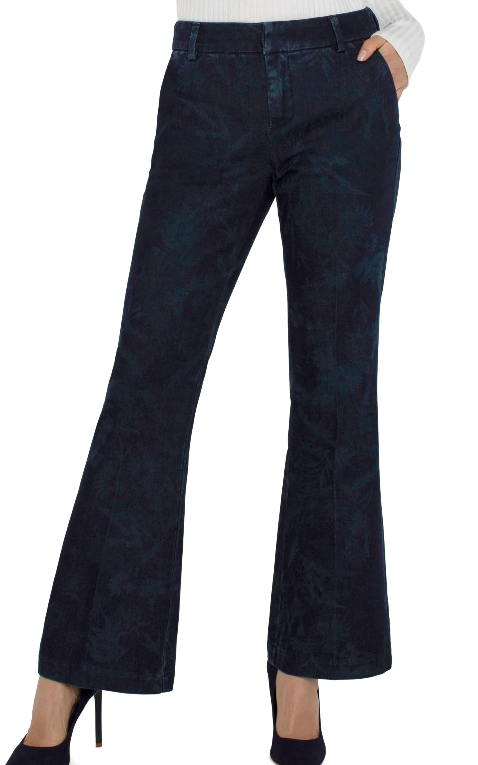 Liverpool Los Angeles Trousers-KELSEY FLARE TROUSER Shadowfloral