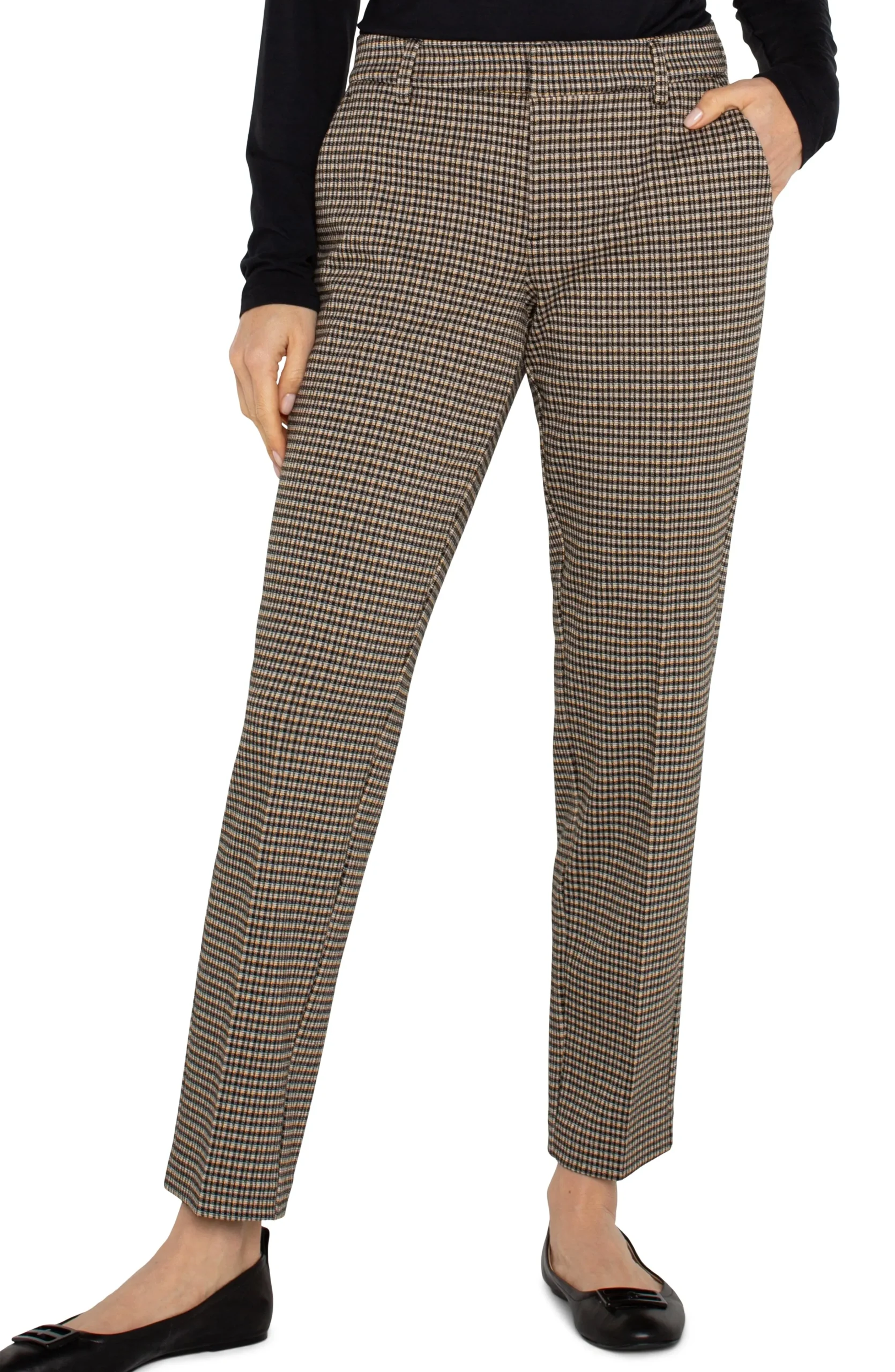 Liverpool Los Angeles Pants|Trousers-KELSEY KNIT TROUSER Blacktancheck