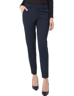 Liverpool Los Angeles Pants|Trousers-KELSEY KNIT TROUSER PATTERNED KNIT Navybirdseye