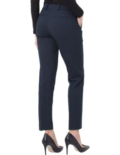 Liverpool Los Angeles Pants|Trousers-KELSEY KNIT TROUSER PATTERNED KNIT Navybirdseye