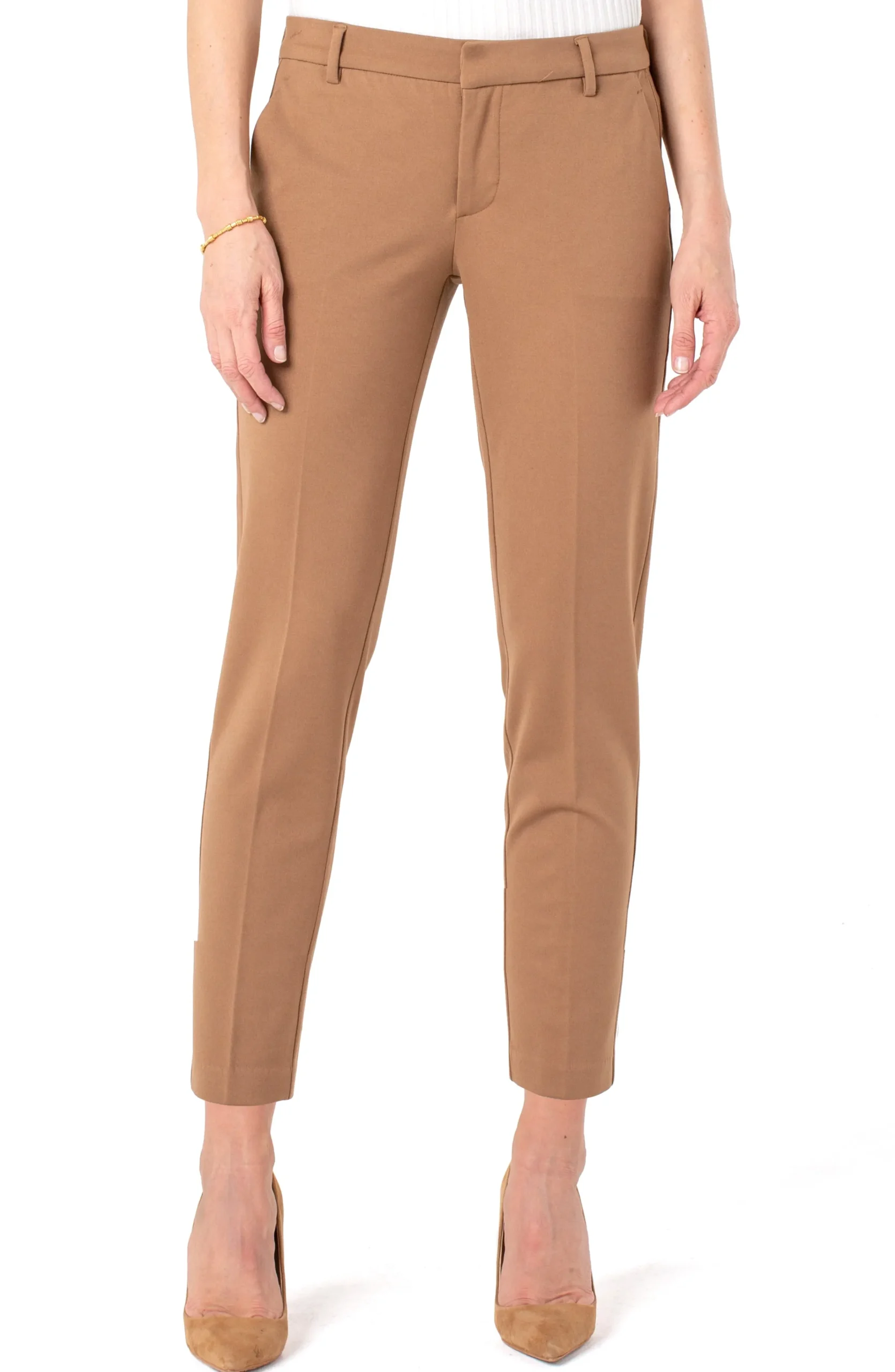 Liverpool Los Angeles Trousers|Pants-KELSEY KNIT TROUSER SUPER STRETCH Maple