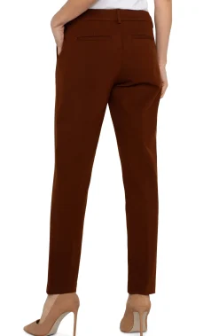 Liverpool Los Angeles Trousers|Pants-KELSEY KNIT TROUSER SUPER STRETCH Richmahogany