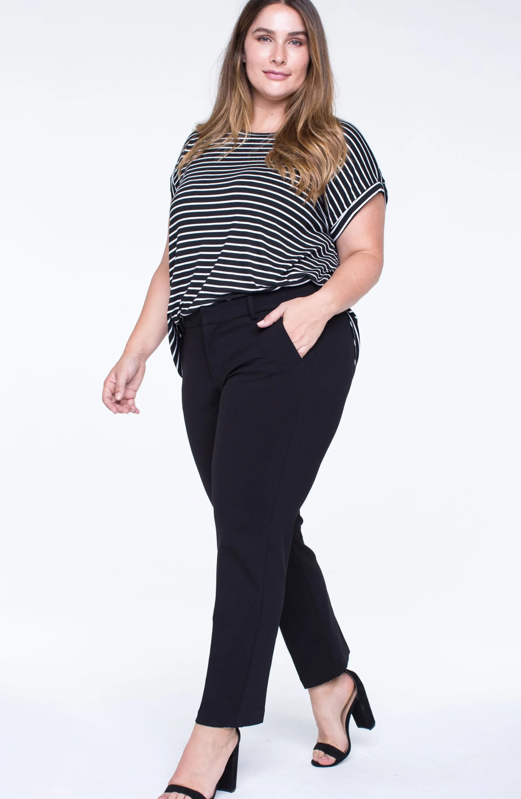 Liverpool Los Angeles Pants-KELSEY TROUSER SUPER STRETCH Black
