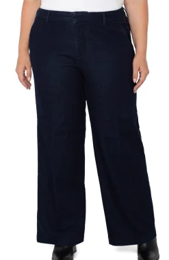 Liverpool Los Angeles Jeans-KELSEY WIDE LEG TROUSER Indigorinse