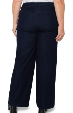 Liverpool Los Angeles Jeans-KELSEY WIDE LEG TROUSER Indigorinse