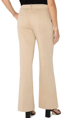 Liverpool Los Angeles Pants|Trousers-KELSEY WIDE LEG TROUSER Cappuccino