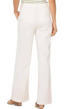 Liverpool Los Angeles Pants|Trousers-KELSEY WIDE LEG TROUSER Bone