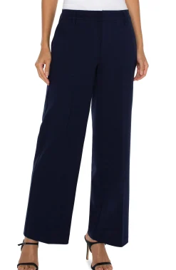 Liverpool Los Angeles Trousers|Wide-Leg-KELSEY WIDE LEG TROUSER Cadetblue