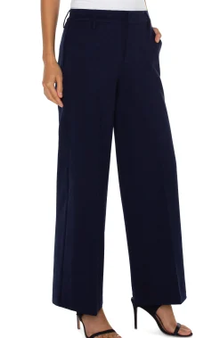 Liverpool Los Angeles Trousers|Wide-Leg-KELSEY WIDE LEG TROUSER Cadetblue