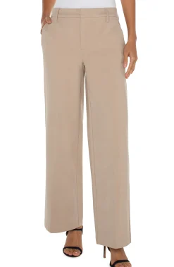 Liverpool Los Angeles Trousers|Wide-Leg-KELSEY WIDE LEG TROUSER Biscuittan