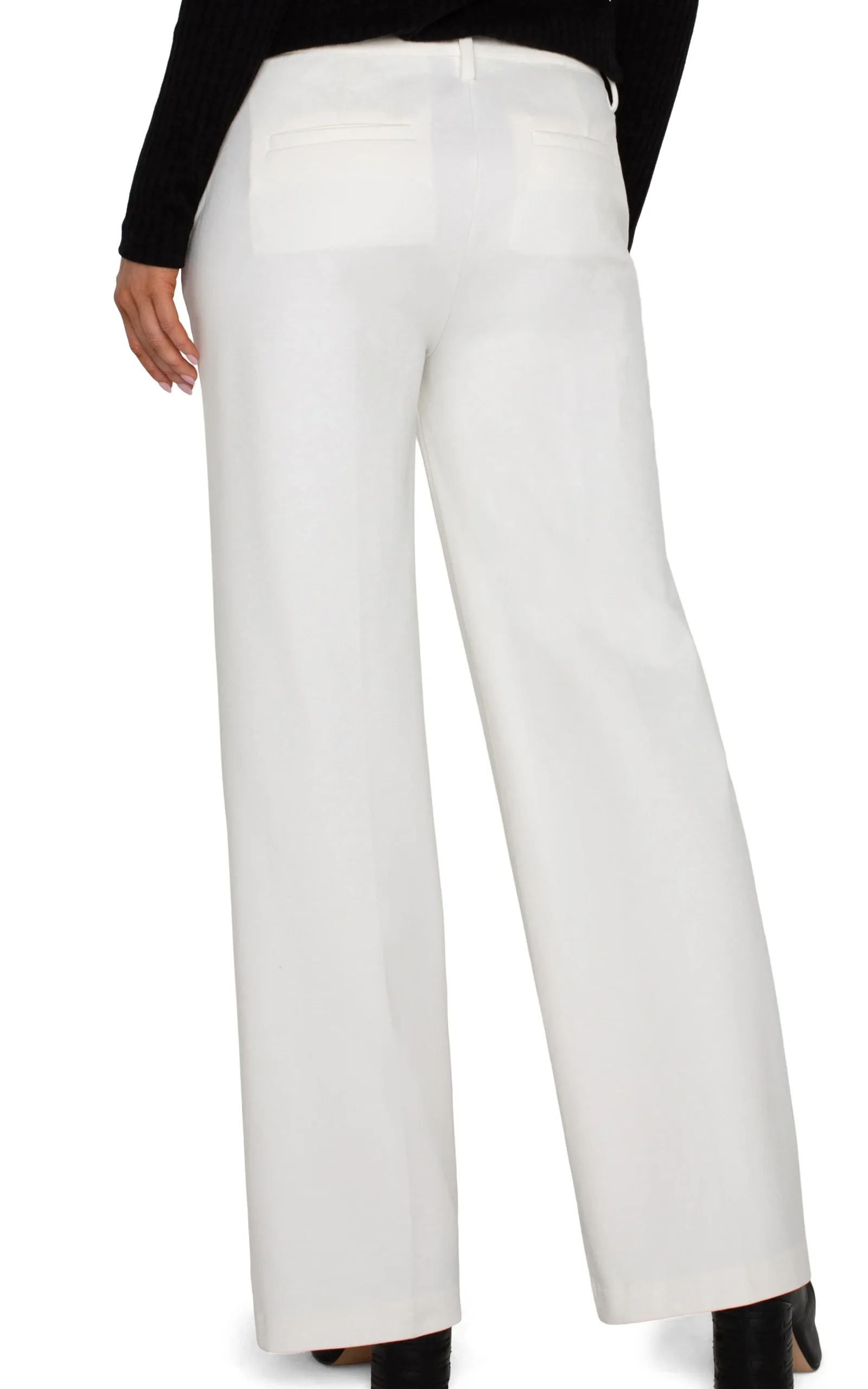 Liverpool Los Angeles Trousers-KELSEY WIDE LEG TROUSER Vintagewhite