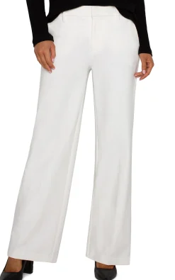 Liverpool Los Angeles Trousers-KELSEY WIDE LEG TROUSER Vintagewhite