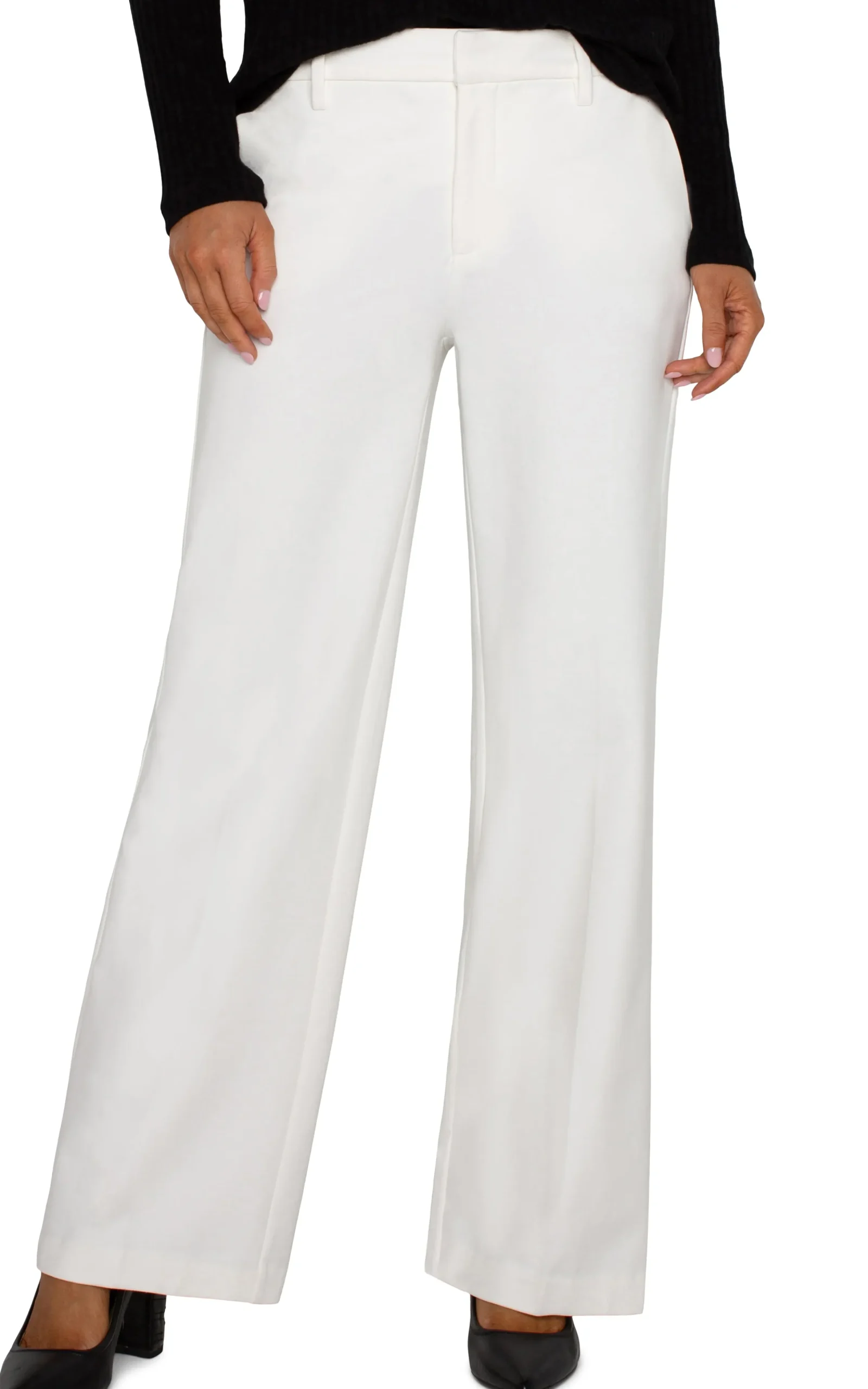 Liverpool Los Angeles Trousers-KELSEY WIDE LEG TROUSER Vintagewhite