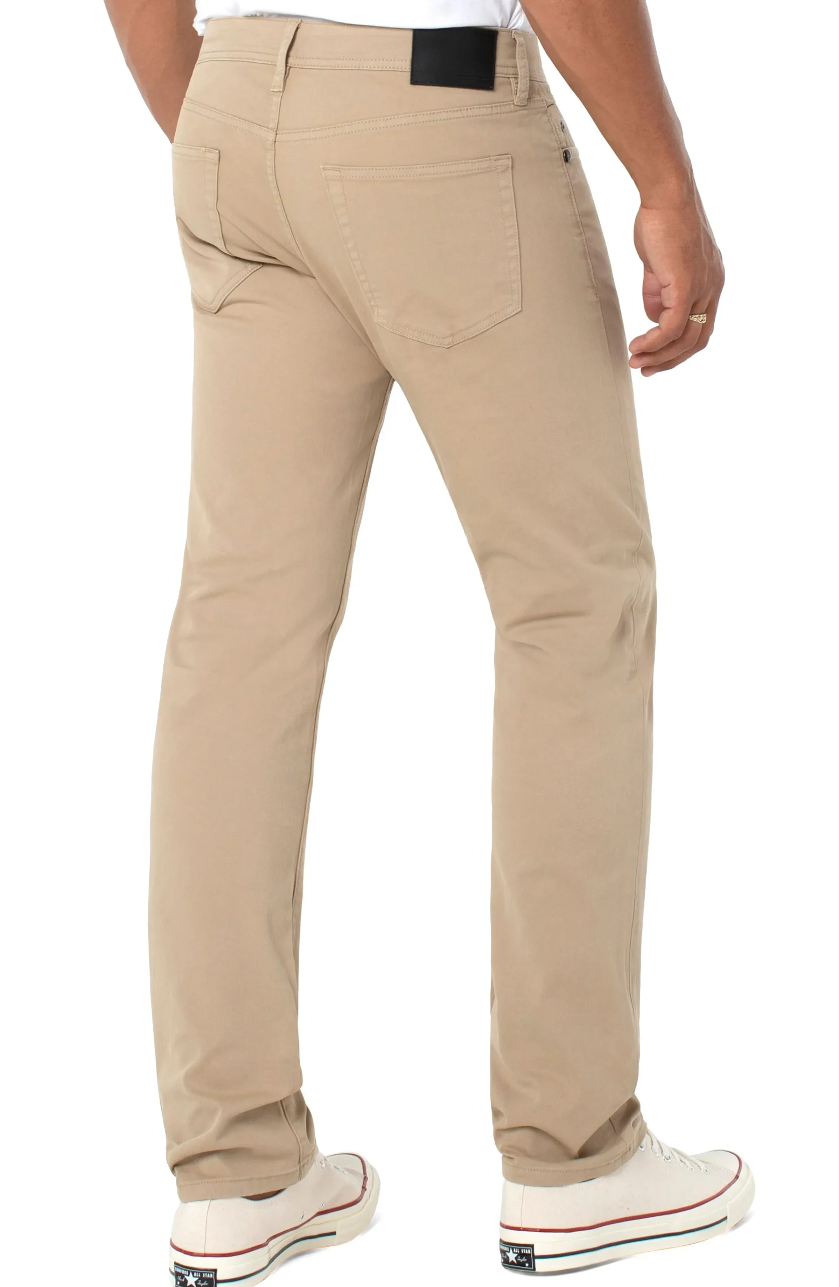 Liverpool Los Angeles Colored Twills|Color Denim-KINGSTON MODERN STRAIGHT PEACHED COLORED TWILL Khaki