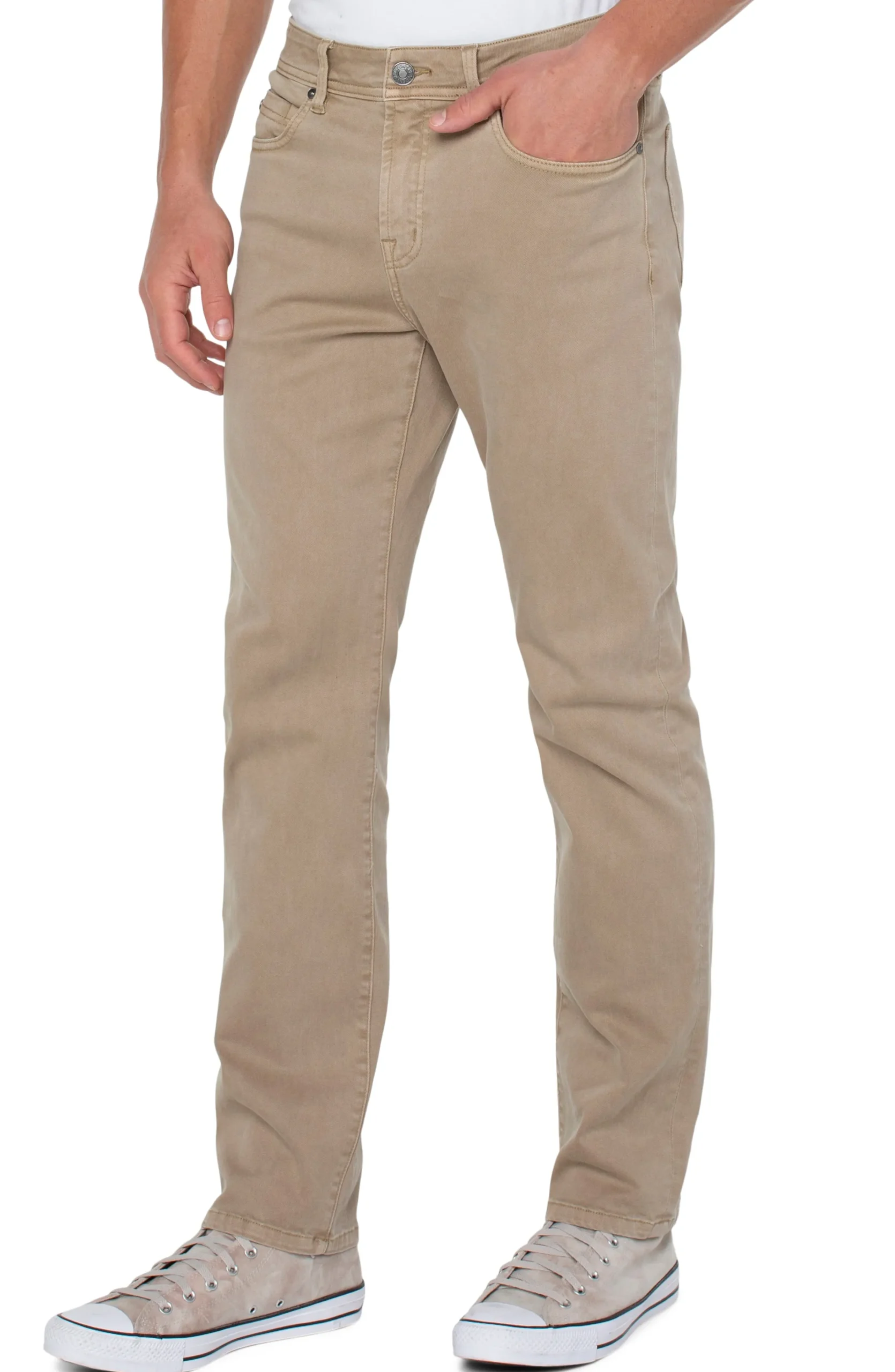 Liverpool Los Angeles Color Denim|Modern Straight-KINGSTON MODERN STRAIGHT COLORED DENIM Wheat