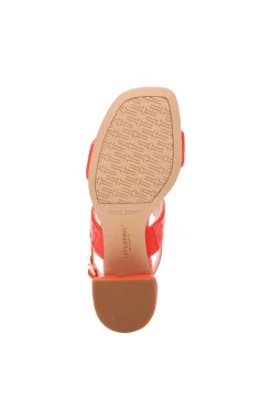 Liverpool Los Angeles Heels-LAKEWOOD LOGO STITCH SLINGBACK WITH BLOCK HEEL Coral