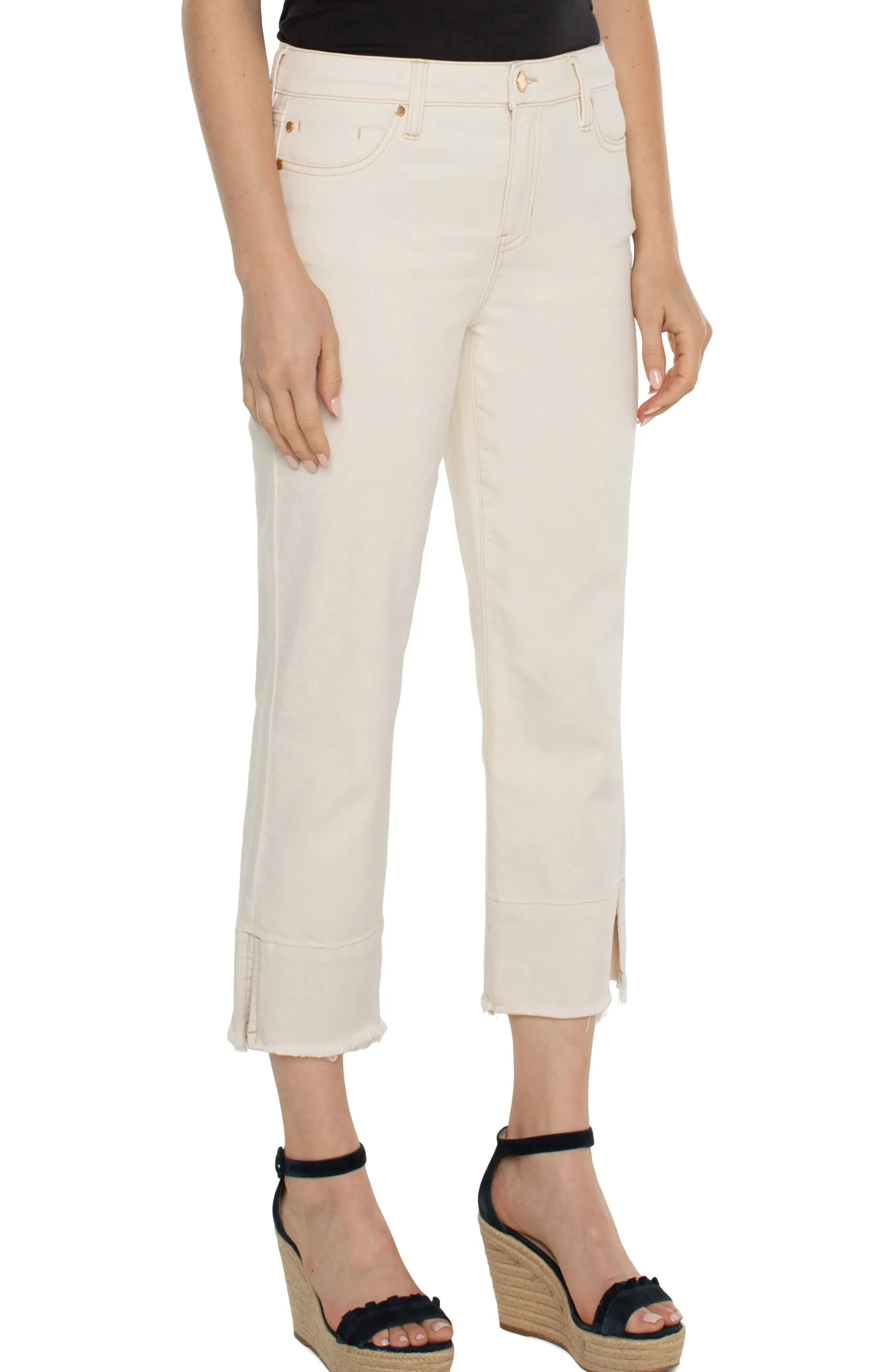 Liverpool Los Angeles Jeans|Slim-LIV NON-SKINNY SKINNY WITH DOUBLE FRAY HEM - ECO Seasidedunes