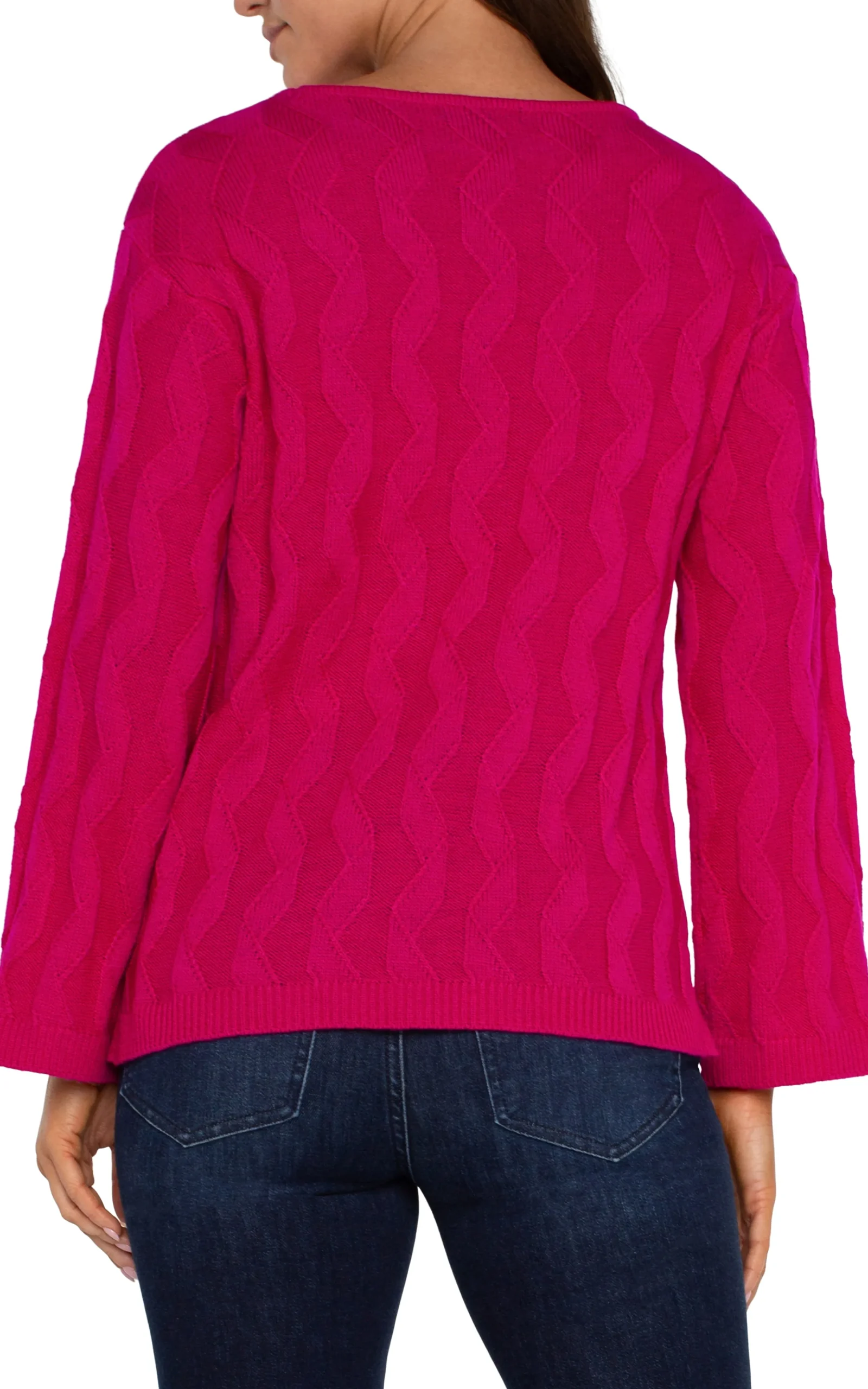 Liverpool Los Angeles Sweaters|Tees-LONG SLEEVE BOATNECK SWEATER Brightstarruby