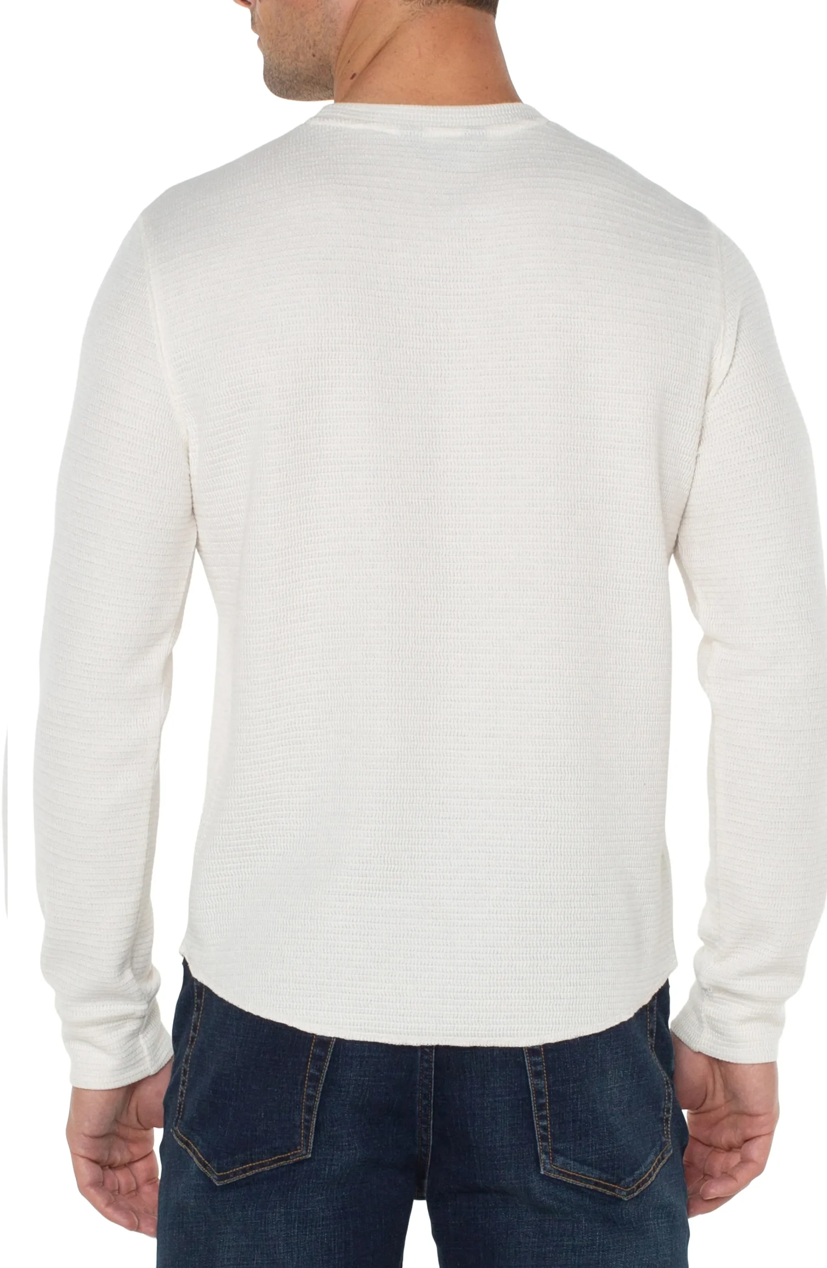 Liverpool Los Angeles Shirts-LONG SLEEVE CREW NECK Cream