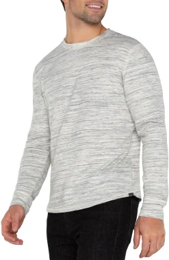 Liverpool Los Angeles Shirts|Tees-LONG SLEEVE CREW NECK Greywhitemulti