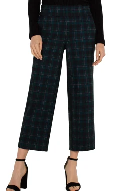 Liverpool Los Angeles Pants|Knit Pull-On-MABEL PULL-ON ANKLE STRAIGHT Darkforesttartanplaid