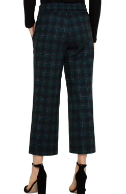 Liverpool Los Angeles Pants|Knit Pull-On-MABEL PULL-ON ANKLE STRAIGHT Darkforesttartanplaid