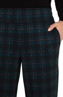 Liverpool Los Angeles Pants|Knit Pull-On-MABEL PULL-ON ANKLE STRAIGHT Darkforesttartanplaid
