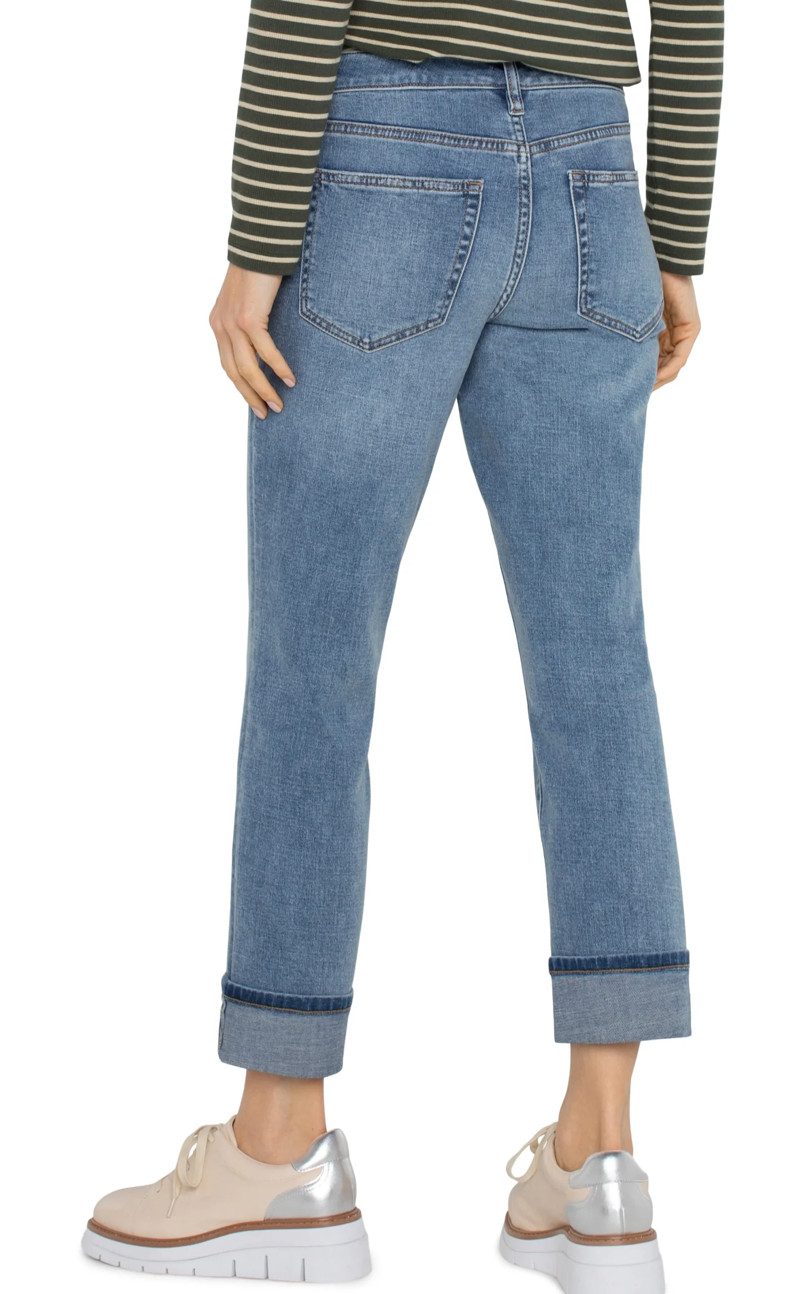 Liverpool Los Angeles Jeans|Boyfriend & Girlfriend-MARLEY GIRLFRIEND CUFFED Vineland