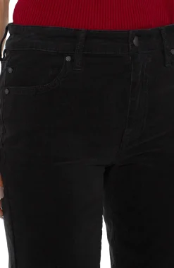 Liverpool Los Angeles Jeans|Pants-MARLEY GIRLFRIEND CUFFED CORDUROY Onyx