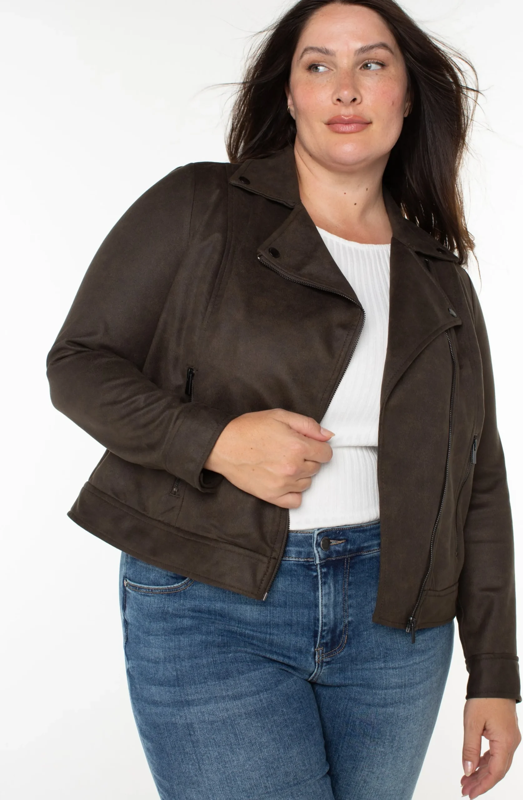 Liverpool Los Angeles Jackets-MOTO JACKET Blackolive
