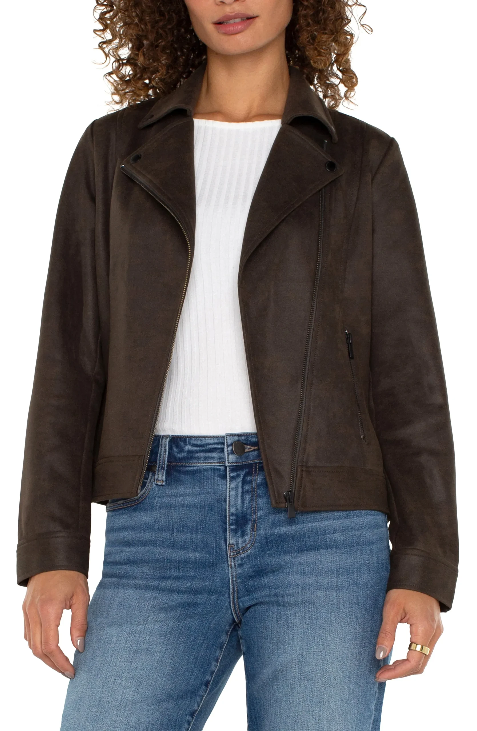 Liverpool Los Angeles Jackets-MOTO JACKET Blackolive