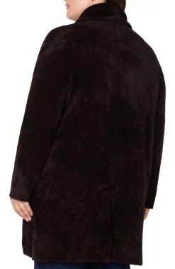 Liverpool Los Angeles Jackets-OPEN FRONT COATIGAN SWEATER Mink