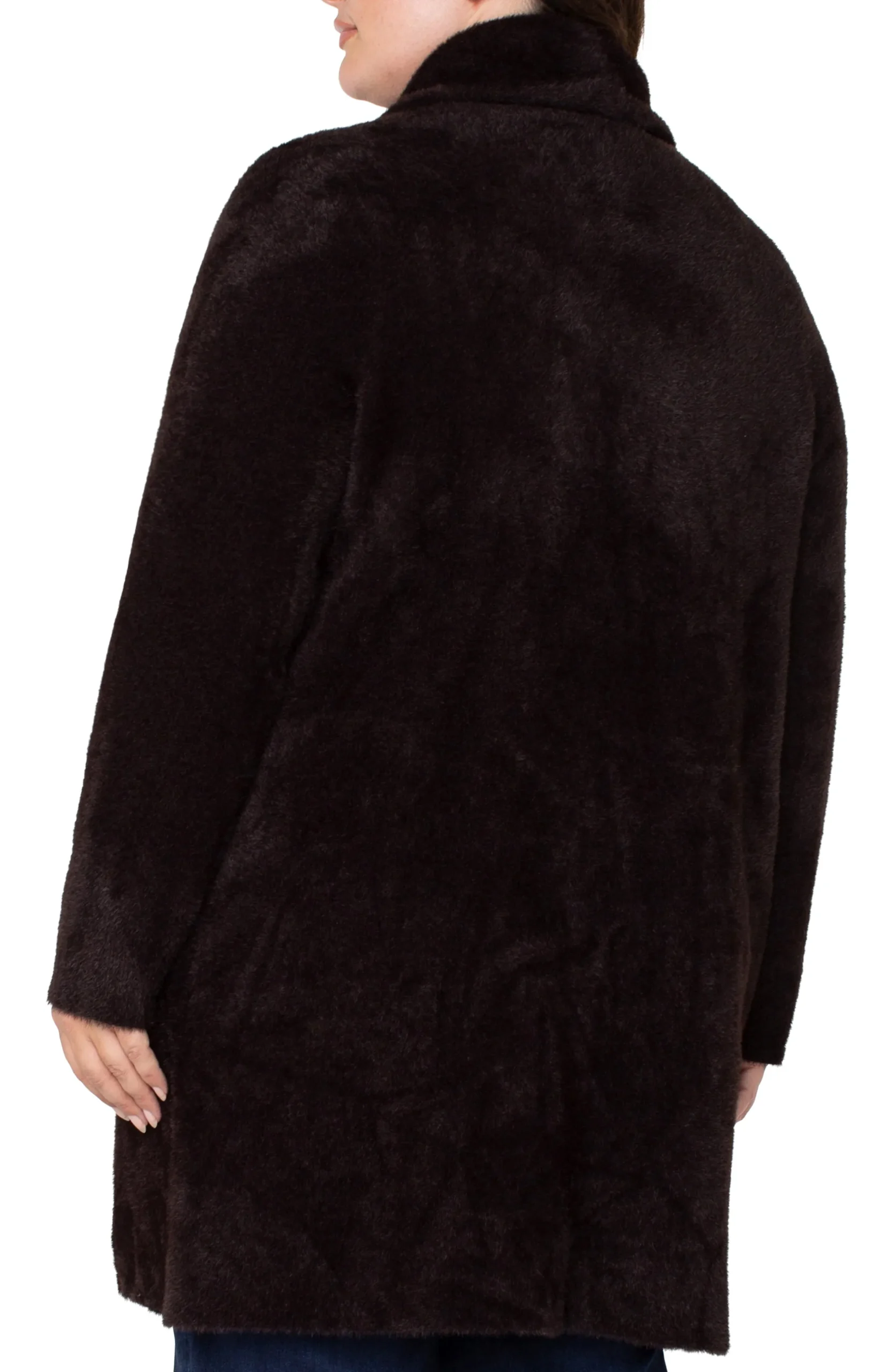Liverpool Los Angeles Jackets-OPEN FRONT COATIGAN SWEATER Mink