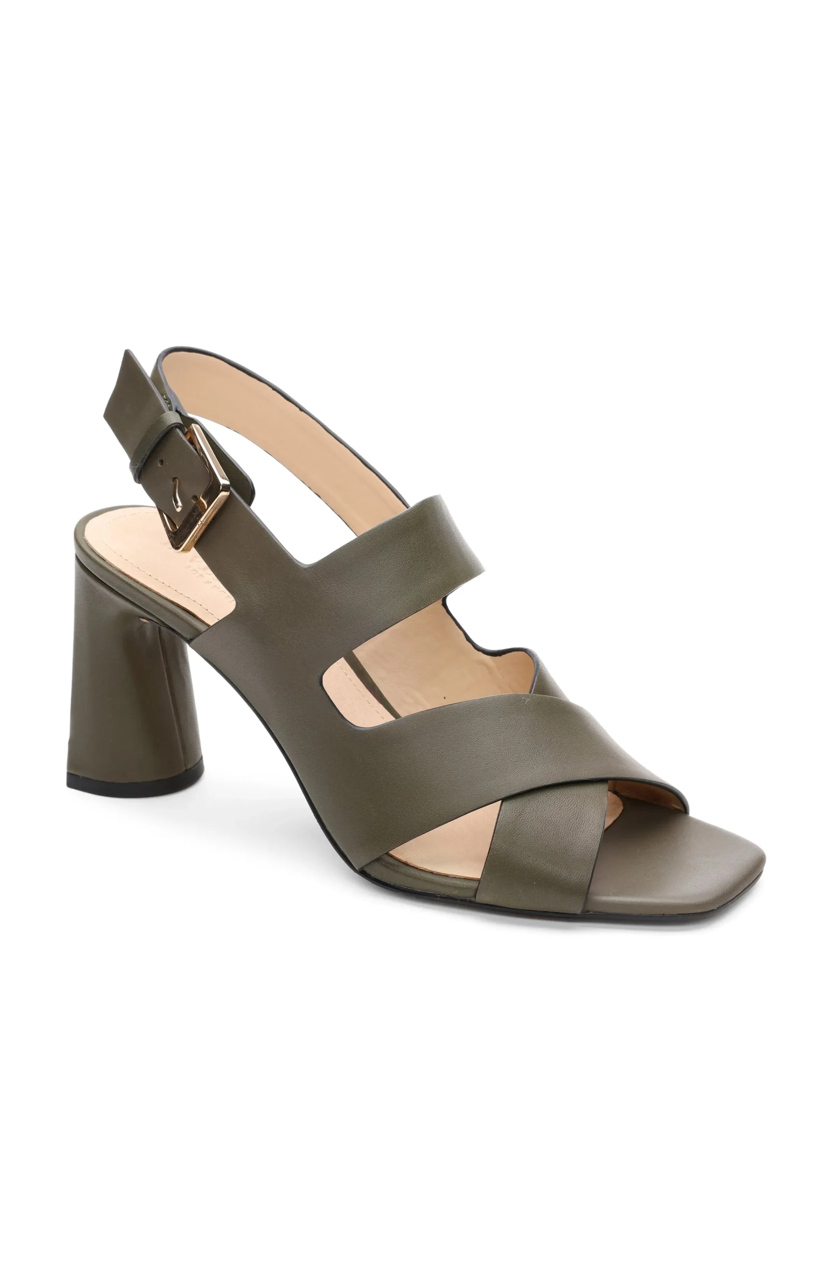 Liverpool Los Angeles Heels-PARAMOUNT CROSS STRAP HEEL Olive