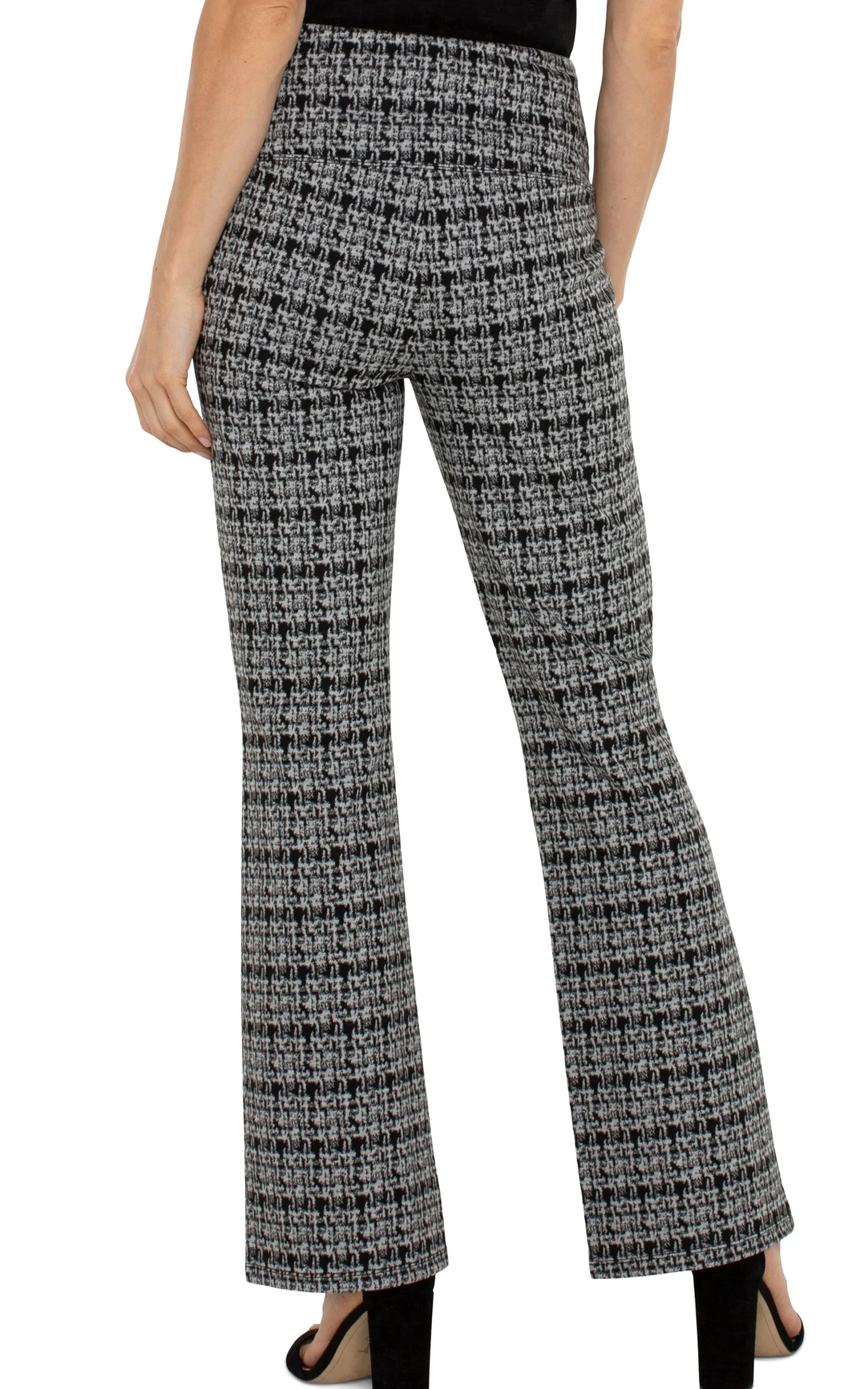Liverpool Los Angeles Pants|Bootcut & Flares-PEARL FULL LENGTH FLARE Blackgreyplaid